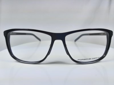 『逢甲眼鏡』PORSCHE DESIGN鏡框 全新正品 黑膠方框  金屬鏡腳  經典商務款【P8319 A】
