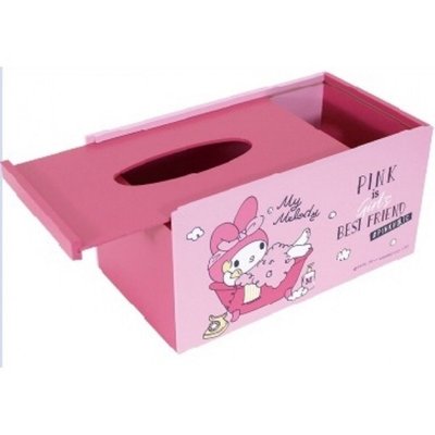 正版授權 三麗鷗 MY MELODY 美樂蒂 粉紅款面紙盒 衛生紙盒 面紙抽 收納盒 置物盒 面紙盒