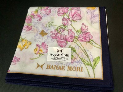 日本製 HM 森英惠 康乃馨 手帕 手巾 領巾 48公分