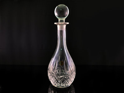 義大利RCR OPERA圓形絕版水晶玻璃雕花酒瓶