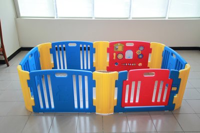 【HAENIM TOY】　日本設計、韓國製造！ 六片藍色嬰兒安全圍欄
