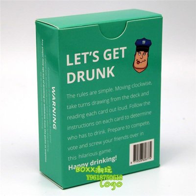 BOXx潮玩~let's get drunk英文版  中性一起來喝酒吧 聚會桌游卡牌游戲