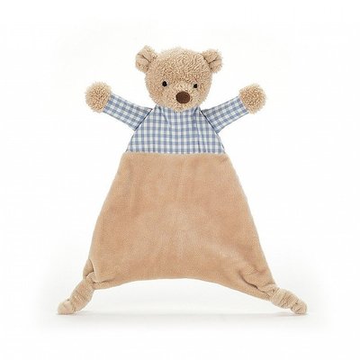 預購 英國嬰幼兒第一品牌 JELLYCAT全品項代購 安撫巾－ 可愛格紋熊熊 新生兒 寶寶 彌月禮 生日禮