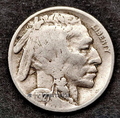 銀幣早期美國1927年5美分銅鎳硬幣21.21mm牦牛野牛 美洲外國錢幣