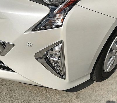 圓夢工廠 Toyota Prius 4代 XW50 2015~2018 改裝 鍍鉻銀 前保桿 霧燈框 霧燈罩 保險桿飾貼