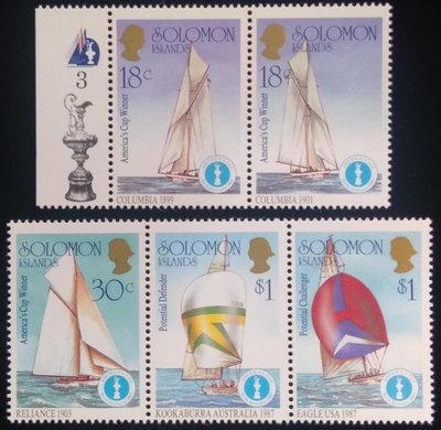 所羅門群島郵票帆船郵票(Sailboat)1987年發行#3603特價
