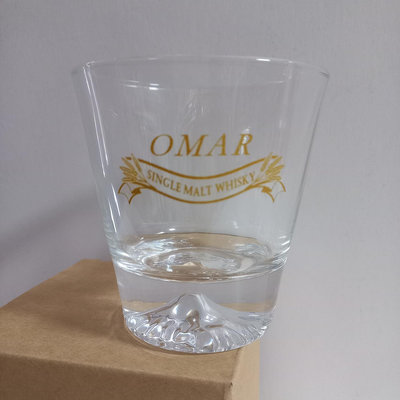omar 台灣玉山造型杯底玻璃杯 威士忌杯