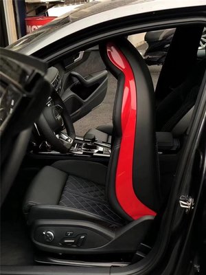 適用于奧迪S4座椅護板 新款RS4 S5 RS5改裝糖果紅側面擋板升級