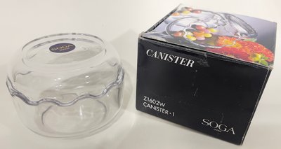 龍廬-自藏出清~玻璃製品-日本SOGA japan編號Z1602W水晶玻璃碗含蓋/ 飾品盒 /只有一個