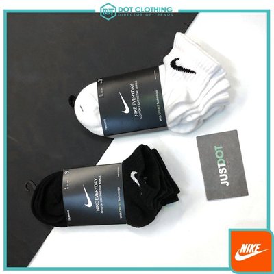 DOT聚點 Nike Quarter Socks 中低襪 黑底白勾 白底黑勾 短筒 運動襪 黑 白SX7677 單雙賣場