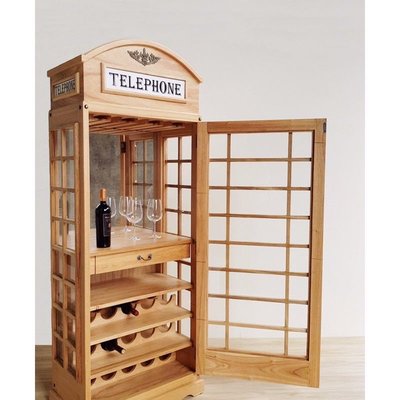 英倫風大電話亭展示櫃 美式復古櫃 英式古典