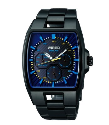 SEIKO旗下 WIRED 日系品牌太陽能時尚腕錶(AUB027X1)