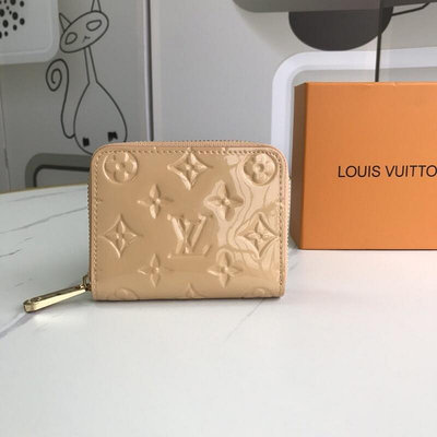 家9色現貨LOUIS VUITTON(路易威登) LV皮夾  LV短夾錢包 M60067漆皮 拉鏈零錢包 LV長夾 卡包