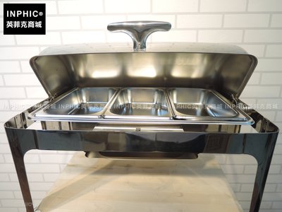 INPHIC-不鏽鋼方形自助餐爐 全翻蓋 熱銷酒店餐具可加電熱自助餐保溫爐