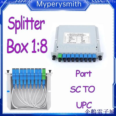 溜溜雜貨檔無源分配器盒 Fo1 8 SC/UPC 分配器 1:8 光纖盒式盒