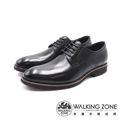 WALKING ZONE(男)簡約商務上班皮鞋 男鞋－黑色