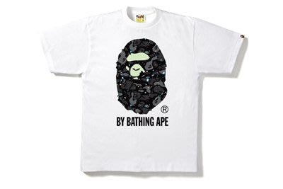 ☆LimeLight☆ A Bathing Ape BAPE SPACE CAMO BY BATHING TEE 夜光