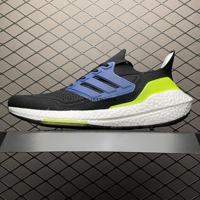 Adidas Ultra Boost UB21 黑深藍綠 超彈力爆米花中底休閑跑步鞋 FY0568 男女鞋