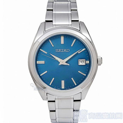 SEIKO 精工 SUR525P1手錶 日期 藍面 藍寶石水晶鏡面 鋼帶 男錶【錶飾精品】