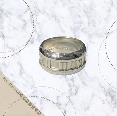 【哈極品】美品《Tiffany&Co.》純銀中版羅馬數字戒指 戒圍 #8