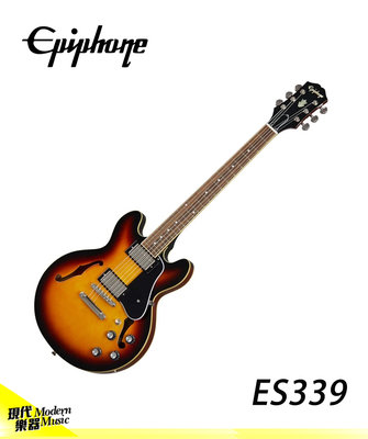 【現代樂器】免運！全新Epiphone ES-339 半空心 日落色 爵士吉他 可信用卡分期