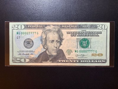 （((趣味大叔)))🇺🇸2013年00007777美元趣味鈔稀有釋出!!