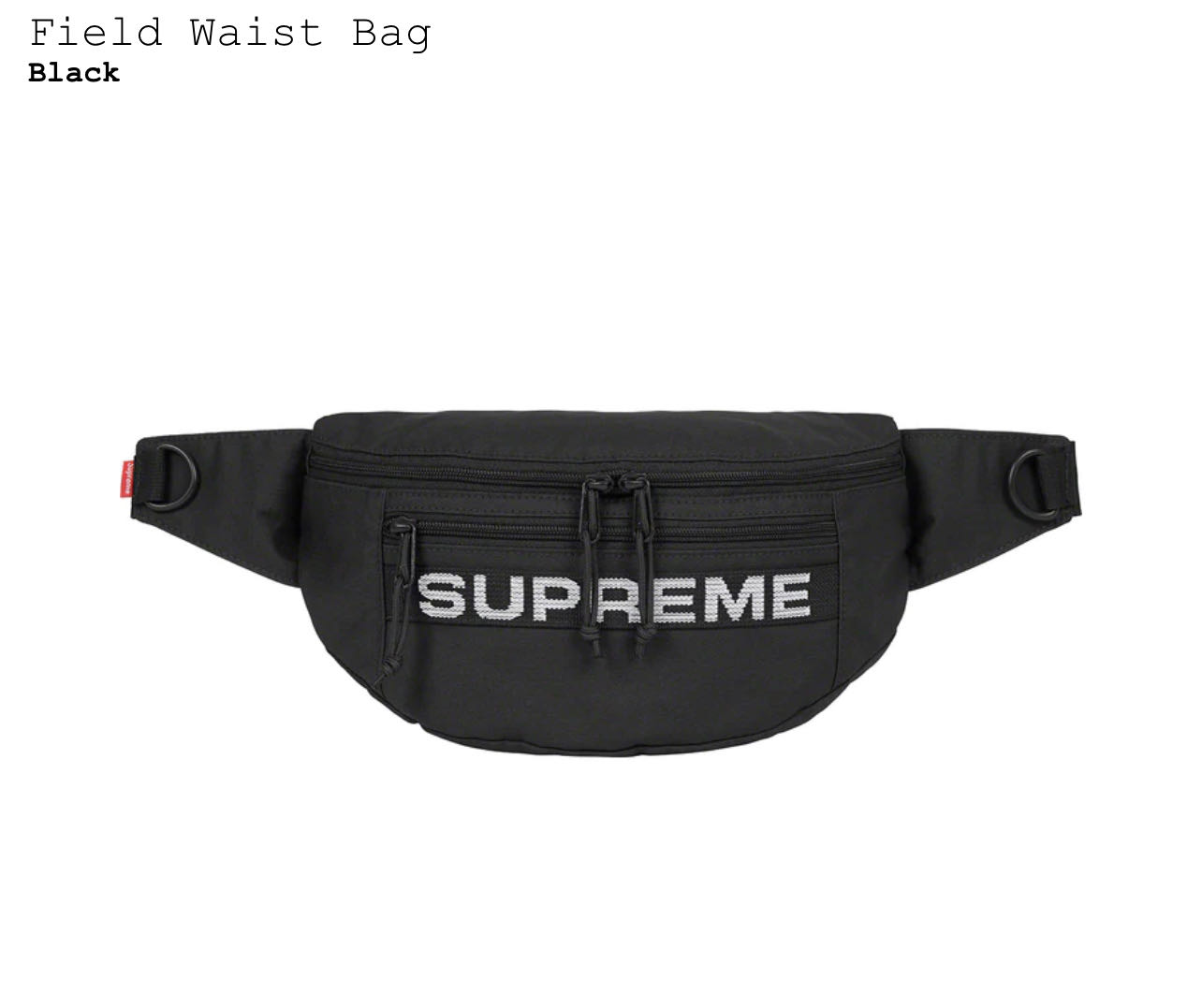 2023ss Supreme 54Th Field Waist Bag 腰包側背包黑色全新現貨| Yahoo