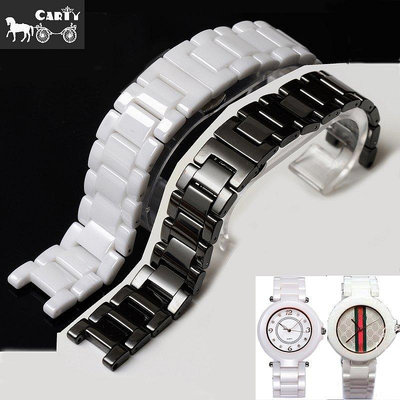 錶帶 陶瓷錶帶 錶鏈 代用GC Guess 20 16 凹型接口 女 男 通用 手錶配件 替換錶帶 手錶帶-寶島百貨