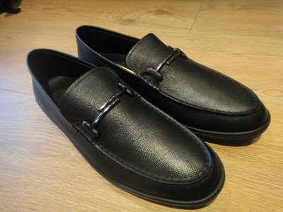 全新真品TOD'S 黑色膠底休閒皮鞋, 尺寸: UK 8