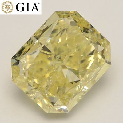 【台北周先生】天然Fancy Intense正黃色鑽石 3.4克拉 Even分布 八角切割 送GIA證書