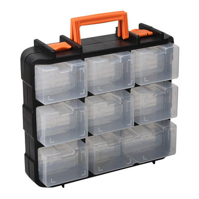 16格零件收納盒 手提工具箱 工具盒 水電零件 螺絲 收納盒 工具箱 零件盒【DI140】123便利屋