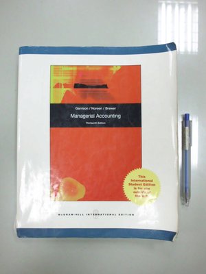 6980銤：A11-4cd☆2010年出版『Managerial Accounting 13/e』McGraw-Hill