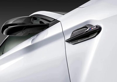 熱銷 汽車配件 適用于寶馬M2 F87碳纖維葉子板 葉子板風口 葉子板飾件 側鰓 側標