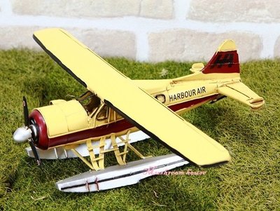 點點蘑菇屋{擺飾}鐵製擬真1:24原尺寸縮小雷鳥DHC-2MK飛機擺飾 鄉村風 鐵皮模型 免運