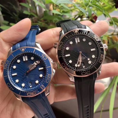 OMEGA 新海馬密合橡膠錶帶+錶扣