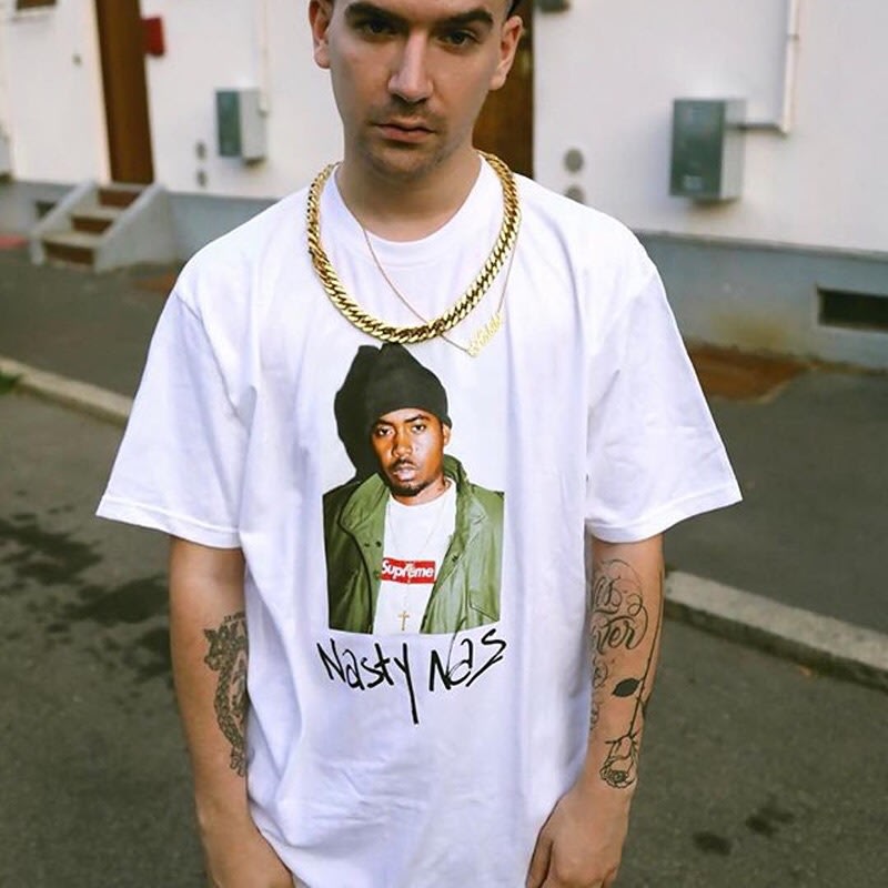 L】新品 Supreme Nas Tee White 正規品 白-