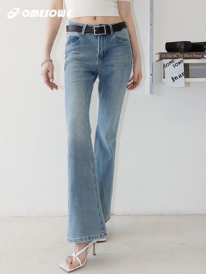 PapaDarling 23SS 設計師品牌 正品 低腰顯瘦牛仔喇叭褲
