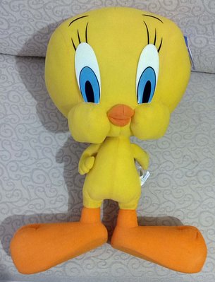 正品 Looney Tunes 卡通翠兒小鳥Tweety Bird 玩偶抱枕 靠墊 午安枕頭