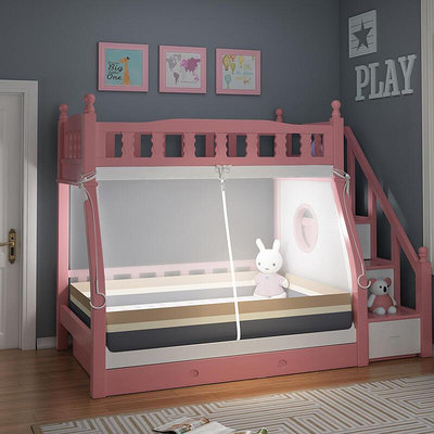 子母床蚊帳上下鋪專用不檔書架拉鏈門梯形上1滑鼠2下寬1滑鼠5高低兒童床