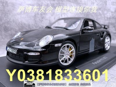 1:18 norev 保時捷 prosche 911 997 2010 gt2 黑色合金汽車模型 原廠模型車~可開發票