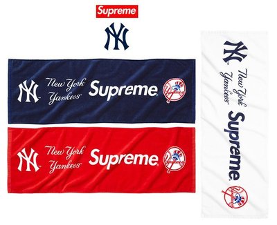 【超搶手】全新正品 2015 SS 春夏 聯名 Supreme Yankees Hand Towel 紐約洋基 毛巾