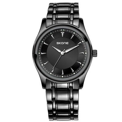 熱銷 手錶腕錶SKONE跨境爆款手錶男士時尚商務鋼帶情侶石英錶源頭廠家直銷