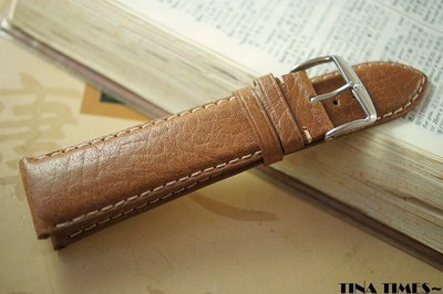 TINA TIMES~讓人臣服的好質感_法國製造百年ZRC牛皮手工錶帶 沙發皮革的絕對細緻 20mm 22m
