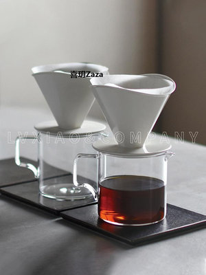 新品kinto日本玻璃手沖V60分享壺 咖啡滴濾公道杯泡茶水耐熱復古套裝
