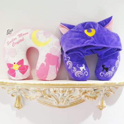 Sailormoon美少女戰士頸枕 U型枕 頭枕 車用 飛機用 旅行用 護頸 - 貓耳
