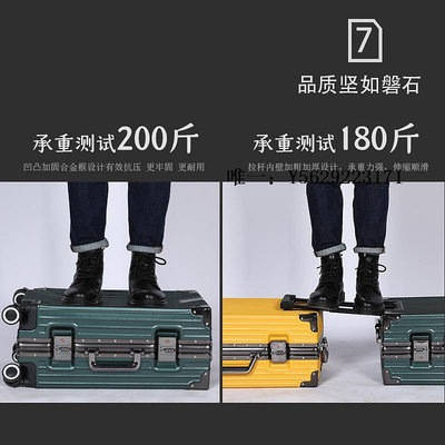行李箱灰色行李箱24寸鋁框大容量旅行箱靜音萬向輪結實耐用密碼皮箱子pc旅行箱