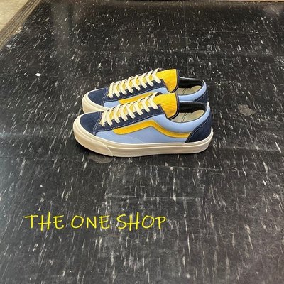 VANS OG Style 36 Old Skool Lx 藍色 黃色 皮革 鞋墊 帆布鞋 板鞋 VN0A4BVETPE