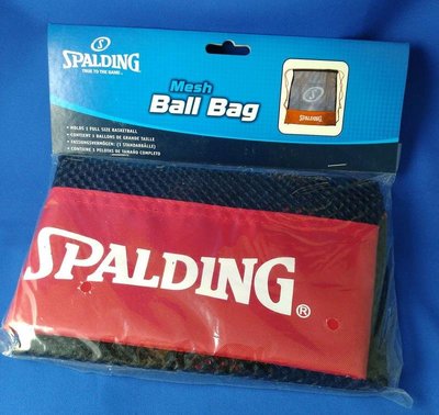 促銷 Spalding斯伯丁束口型籃球網袋 紅色 A-1 籃球.健身