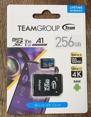 新莊 內湖 Team 十銓 ELITE 256GB microSDXC U3 A1 V30 記憶卡 自取價480元