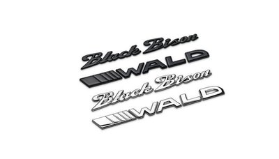 【熱賣精選】BMW車貼BENZwaldblackbison車尾字標改裝極限野牛車標-LK139311